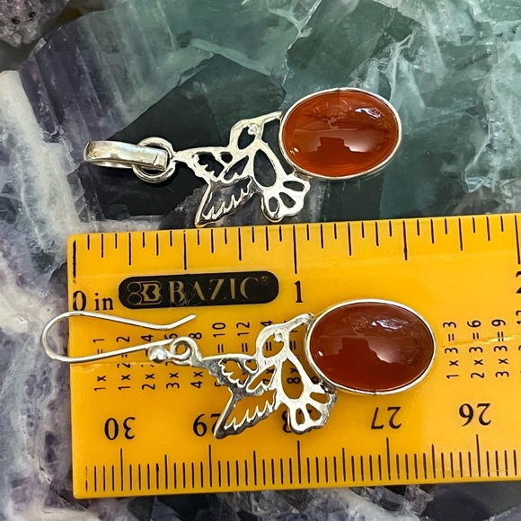 Sterling silver hummingbird set - Picture 3 of 3